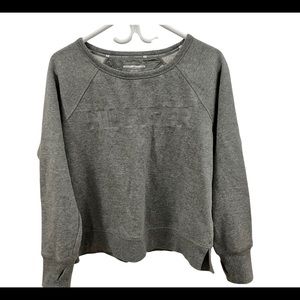 TOMMY HILFIGER SPORTS WOMEN’s GREY EMBROIDERED LOGO SWEATSHIRT